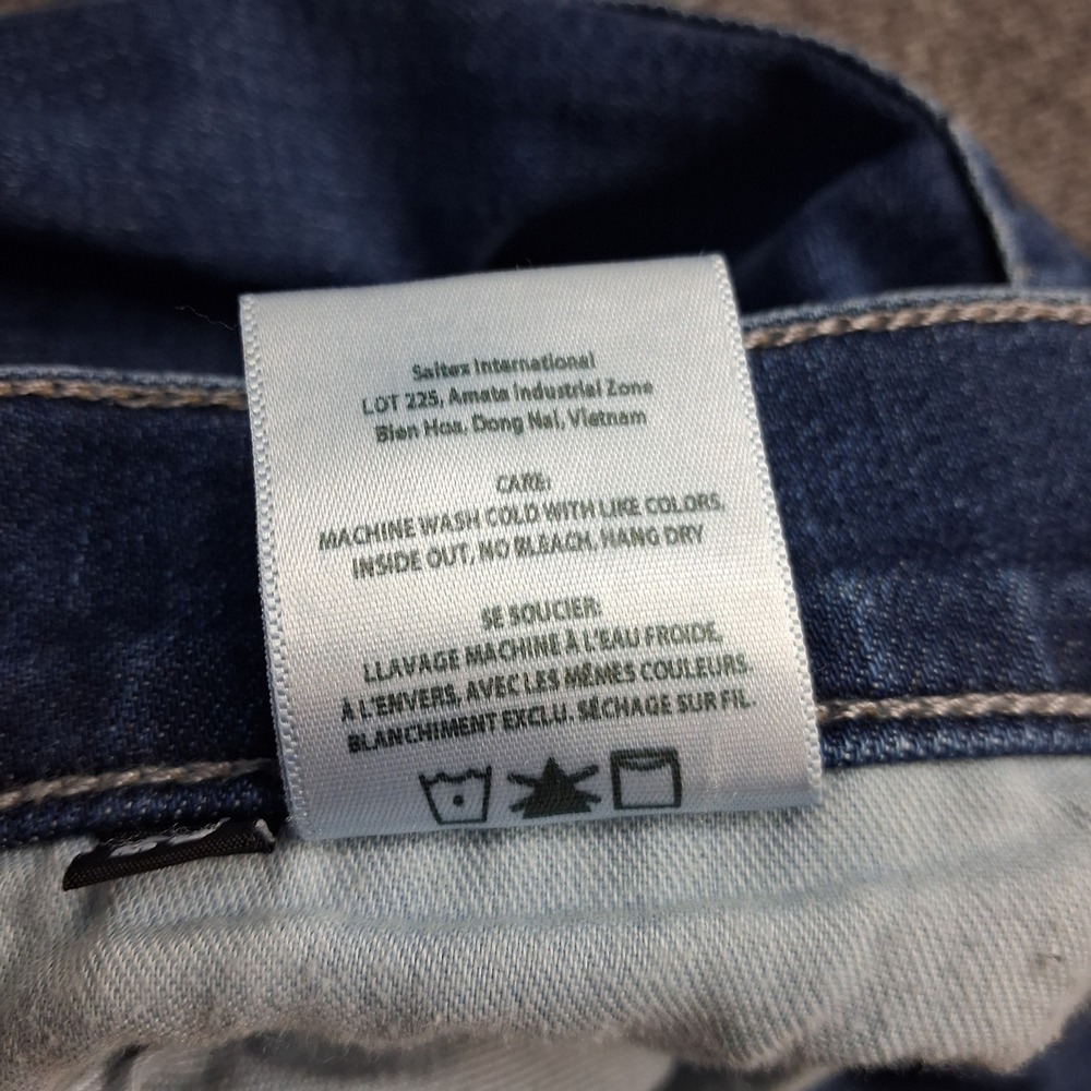 Edwin Bree High Rise Straight Leg Jeans Deja Blue Raw Hem Size 28 EW2003ICN - Picture 12 of 14